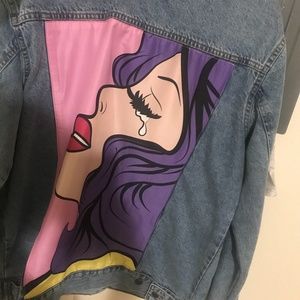 Cartooned jean jacket